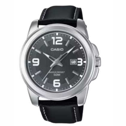 Casio General MTP-1314L-8A Quartz Stainless Steel Case & Leather Strap Men's Watch 